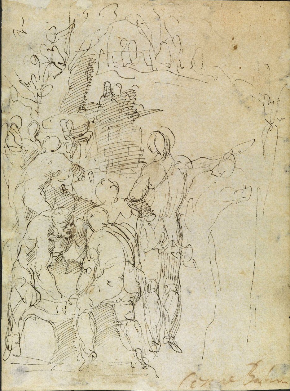 رسم تخطيطي لأشكال الذكور بواسطة سيزار باجليون