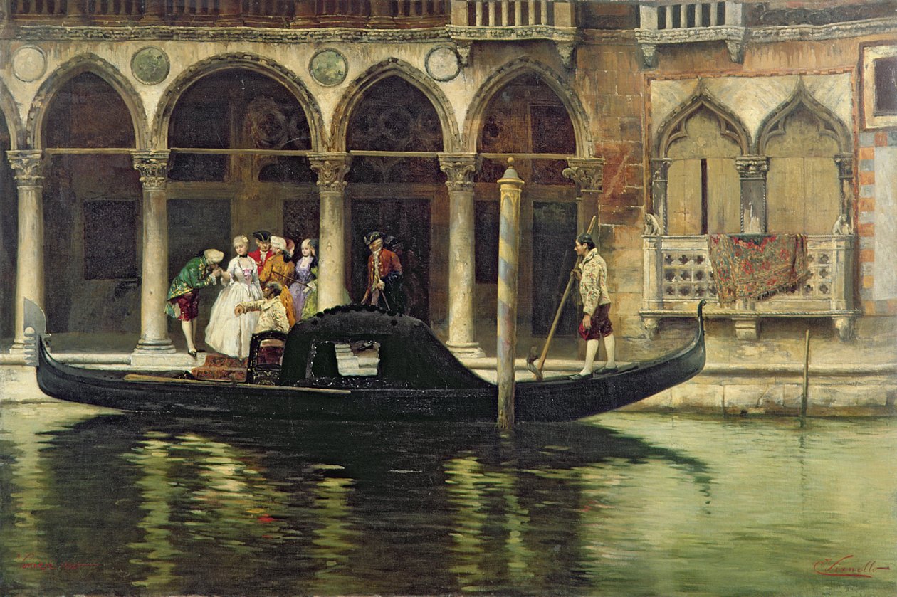 المغادرين ، 1890 بواسطة سيزار فيانيلو
