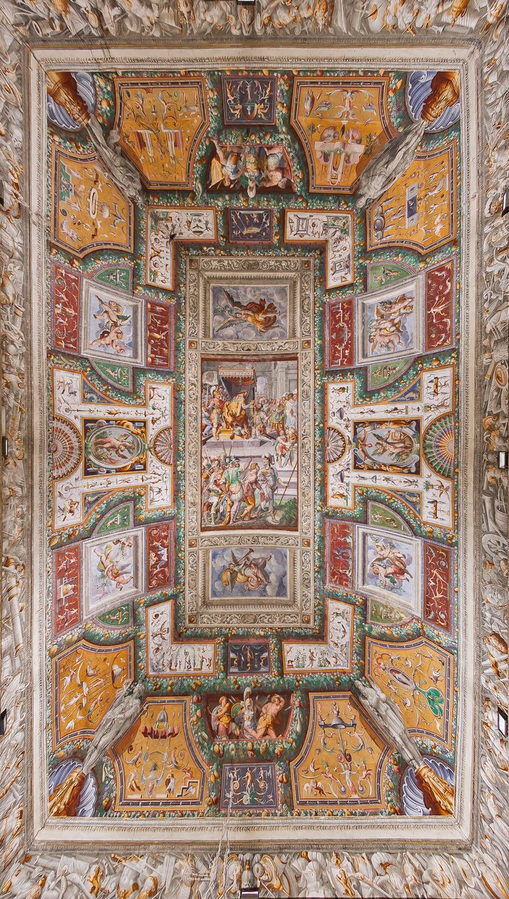 سقف Sala delle Gesta Rossiane ، روكا دي روسي ، سان سيكوندو ، بارما ، إيطاليا ، حوالي 1570 بواسطة سيزار وجاكوبو بيرتويا وآخرون باجليون