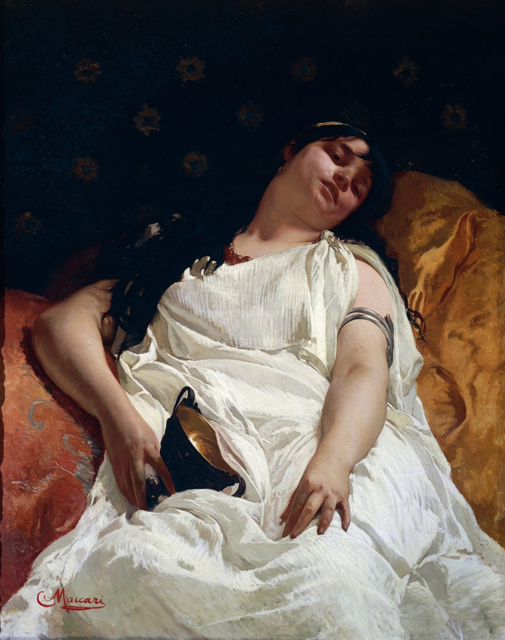 باشانت ، سيزار ماكاري (1840-1919) ، زيت على قماش بواسطة قيصر مكاري