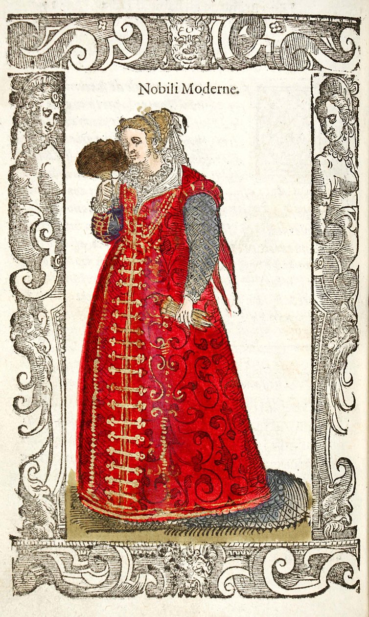 النبلاء المعاصرين. من: De gli abbiti antico et modern، 1598 بواسطة سيزار فيسيليو