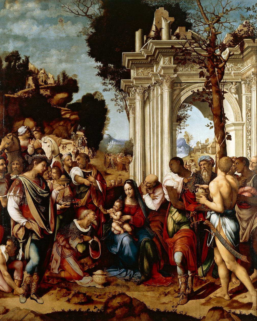 العشق للمجوس ، سيزار دا سيستو (1477-1523) ، زيت على قماش بواسطة سيزار دا سيستو