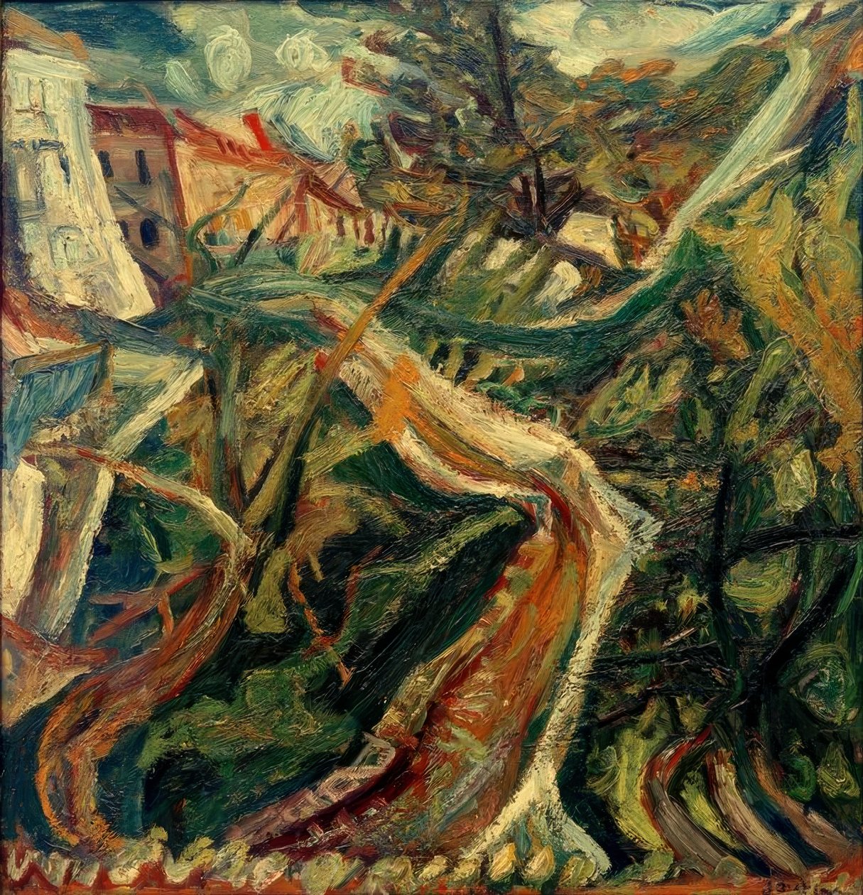 Ch. Soutine، Der Chemin de la fontaine des Tins in Céret بواسطة حاييم سوتين