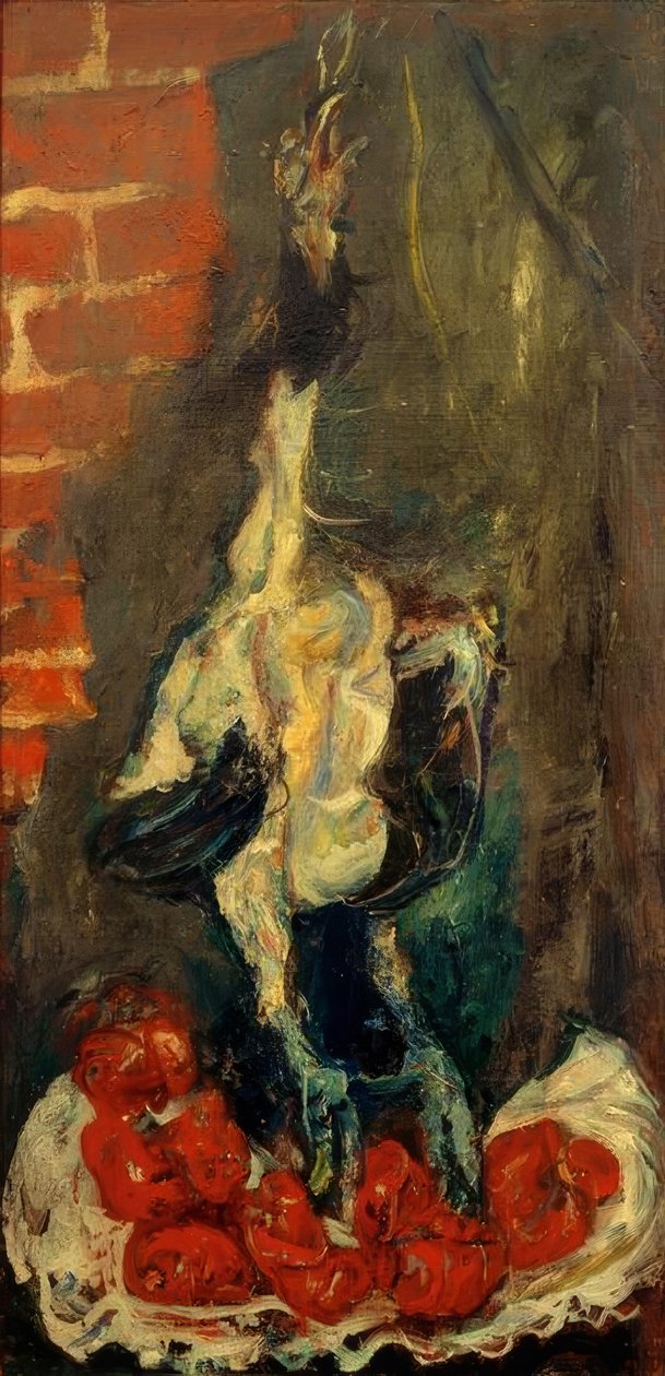 الفصل Soutine ، الديك التقطه والطماطم بواسطة حاييم سوتين