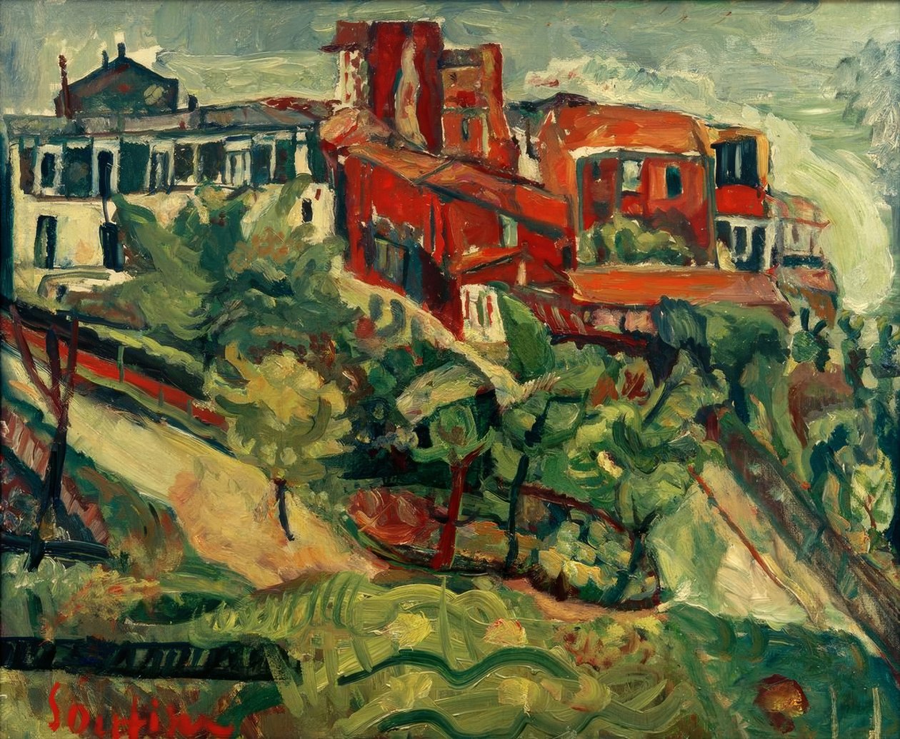 الفصل Soutine ، البيوت الحمراء بواسطة حاييم سوتين