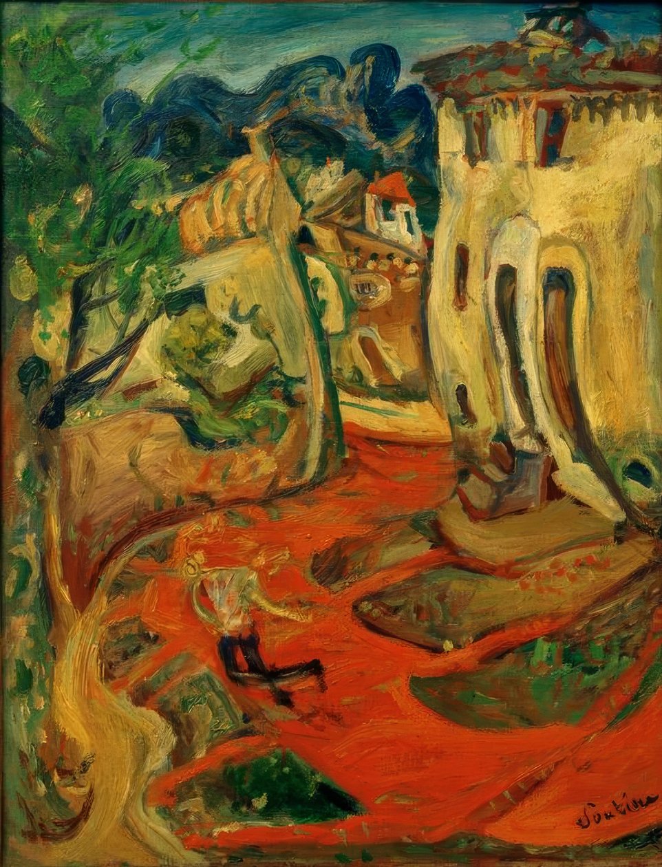 الفصل. Soutine، Strasse in Cagnes بواسطة حاييم سوتين