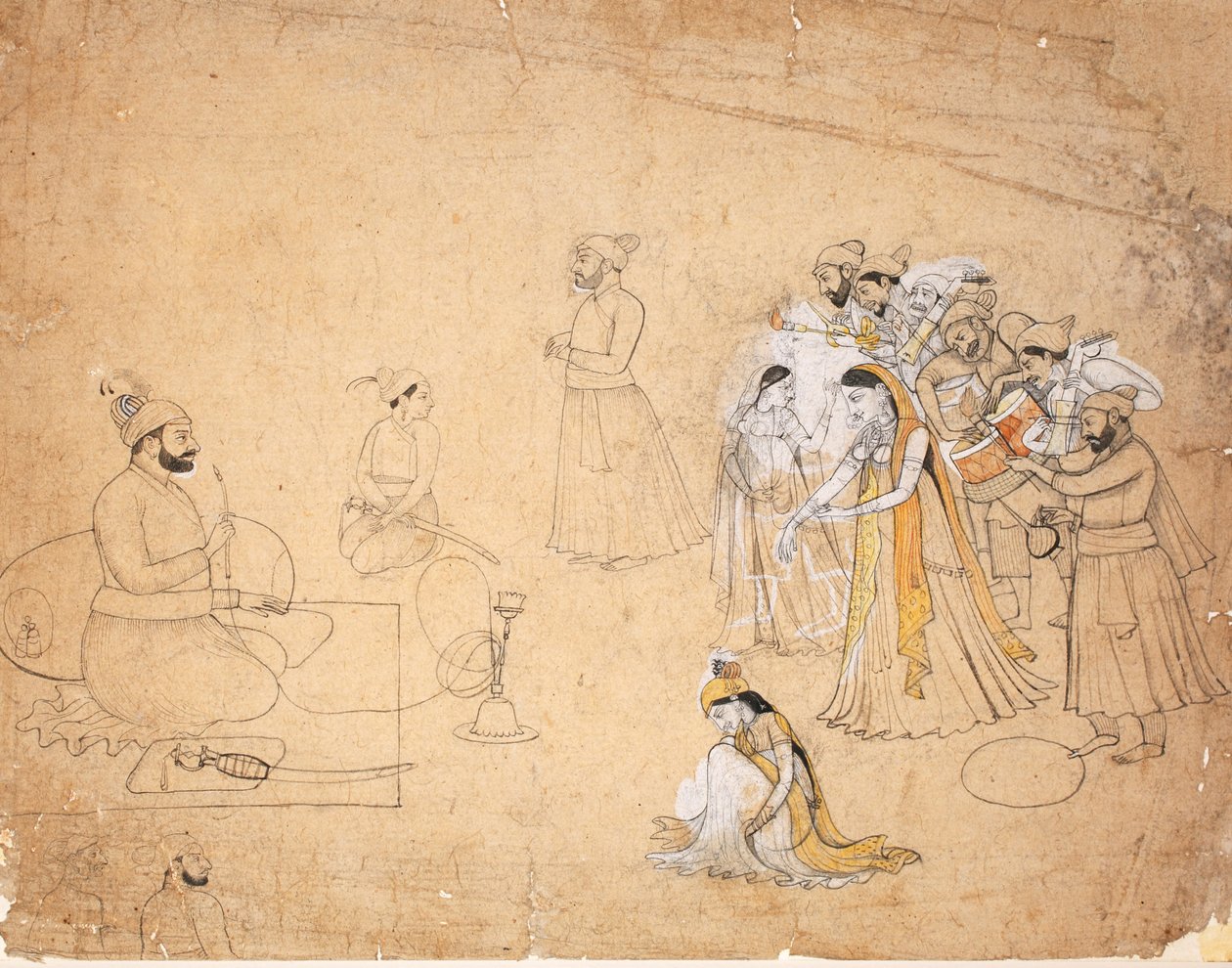 رجا مستمتع من قبل الراقصين والموسيقيين ، 1780 ج (مرحاض غير شفاف على الورق) بواسطة تشاجو