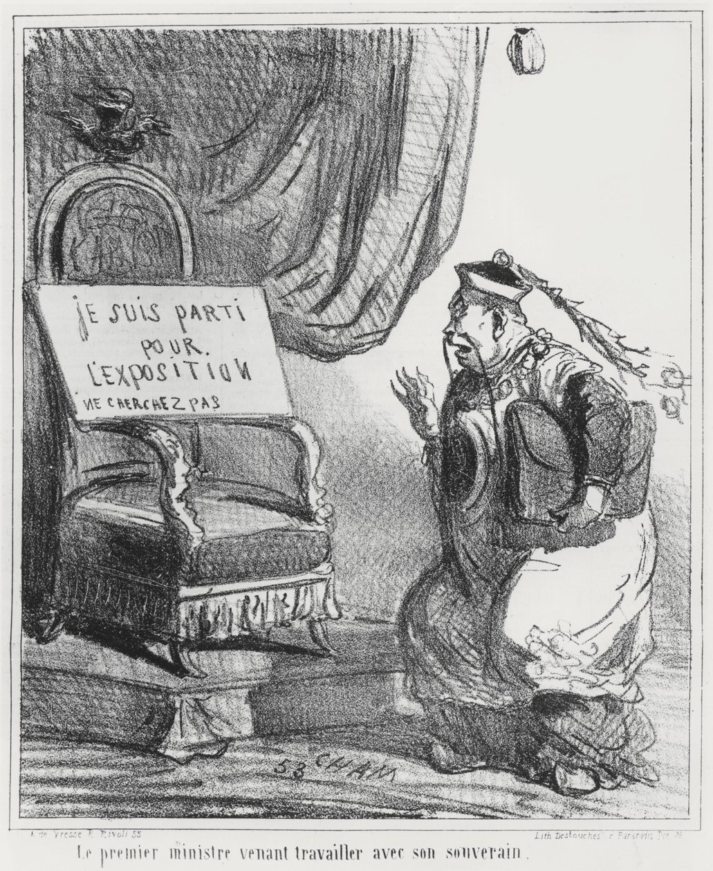 رسم كاريكاتوري للمعرض Universelle de 1867 ، من "لو شاريفاري" ، 19 يونيو 1867 بواسطة شام