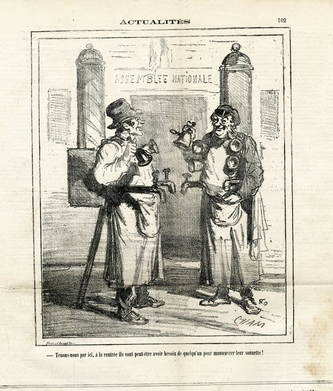 Illustration of Cham (1819-1879) in Le Charivari بواسطة أميدي دي نوي (شام)