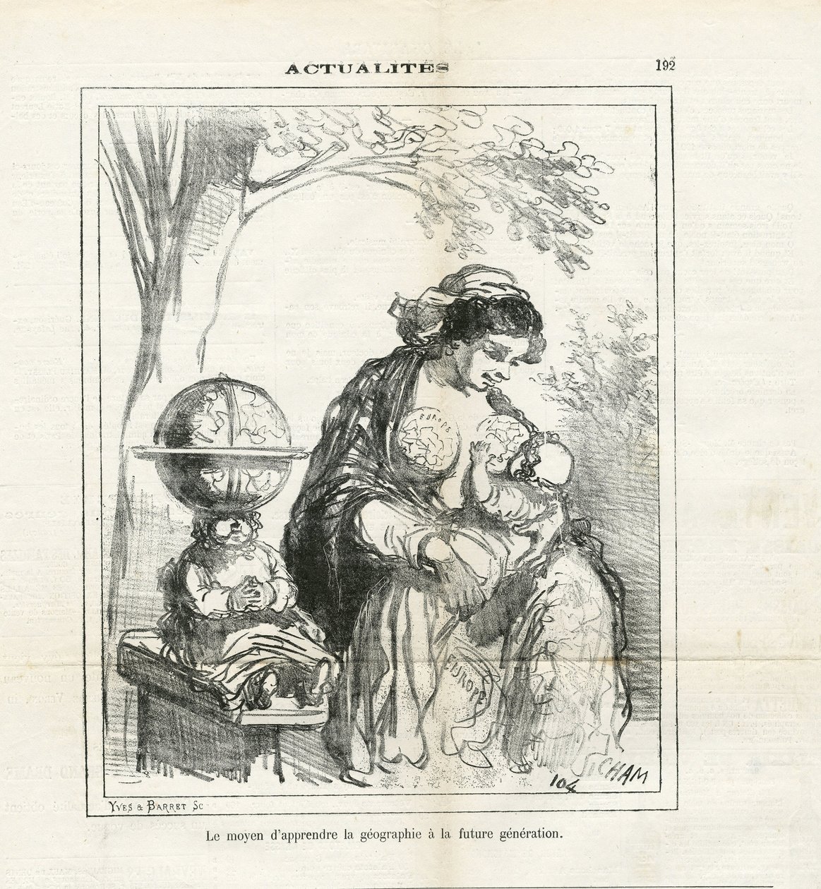 رسم توضيحي لشام (1819-1879) في The Charivari بواسطة أميدي دي نوي (شام)