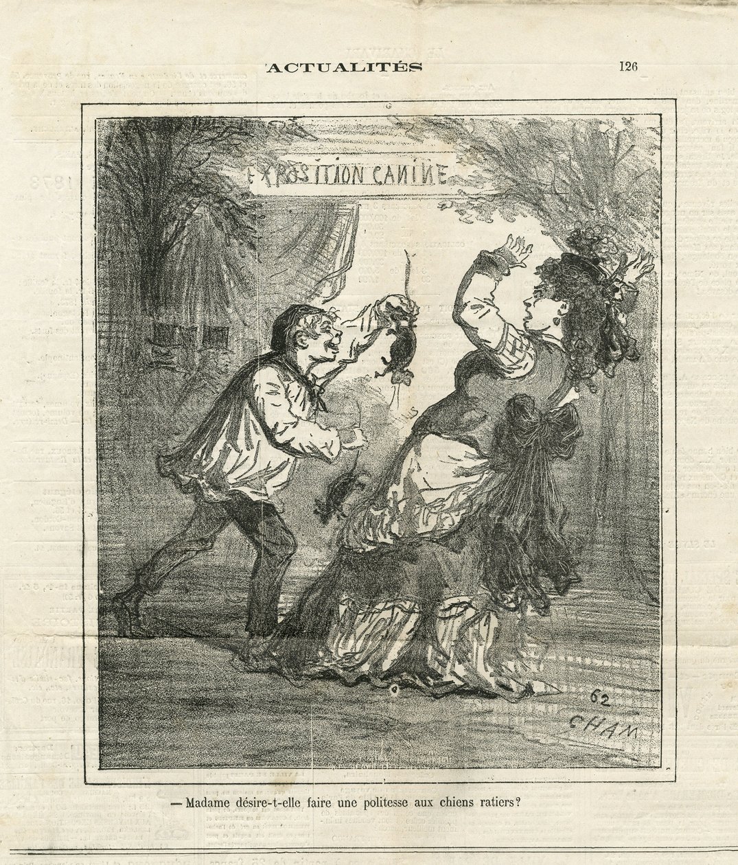 رسم توضيحي لشام (1819-1879) في The Charivari بواسطة أميدي دي نوي (شام)