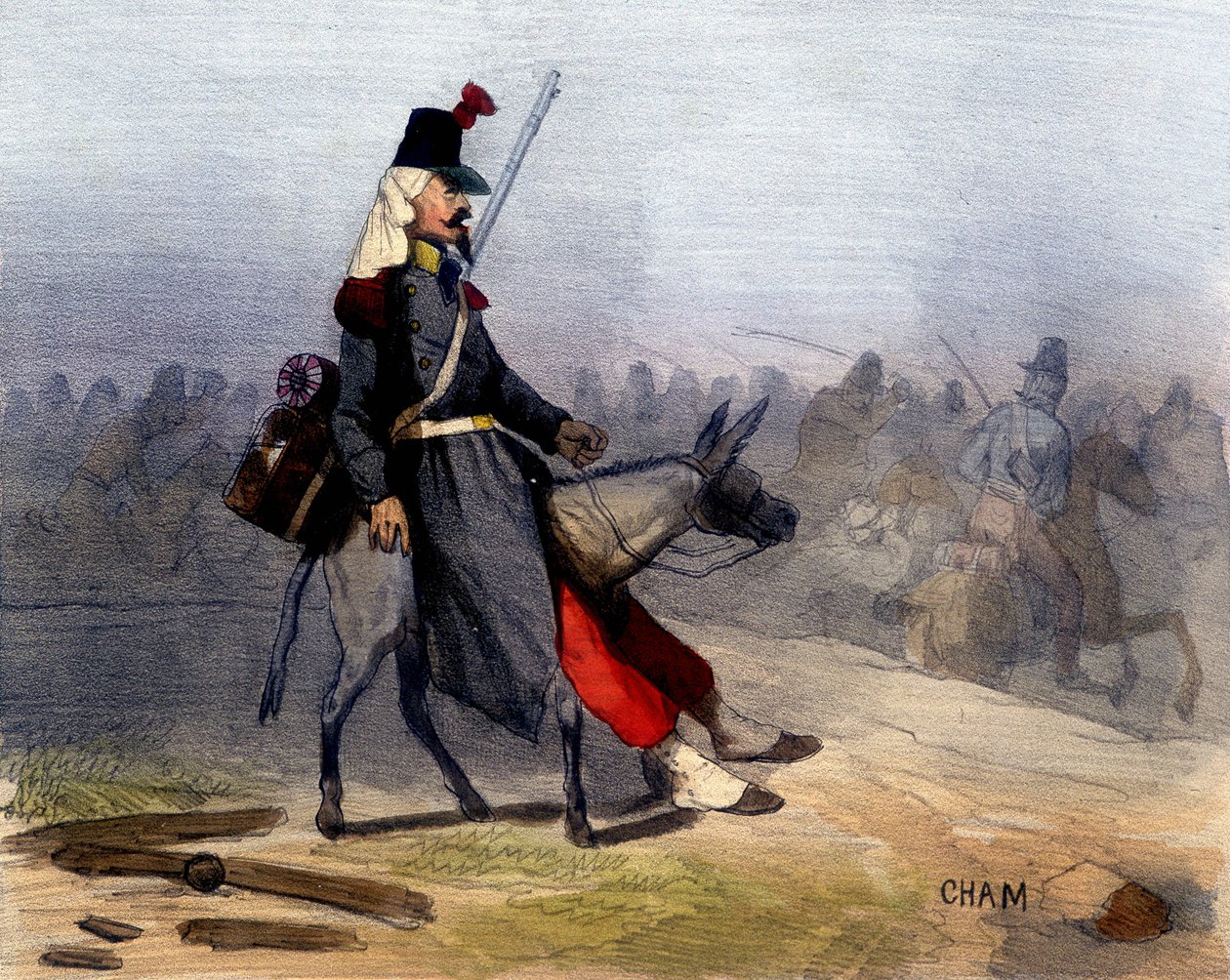 هؤلاء العرب: من الصعب أنهم لا يريدون تركنا وحدنا في المنزل - في "A la guerre comme à la guerre" للمخرج Cham ، deb. القرن ال 19 بواسطة أميدي دي نوي (شام)