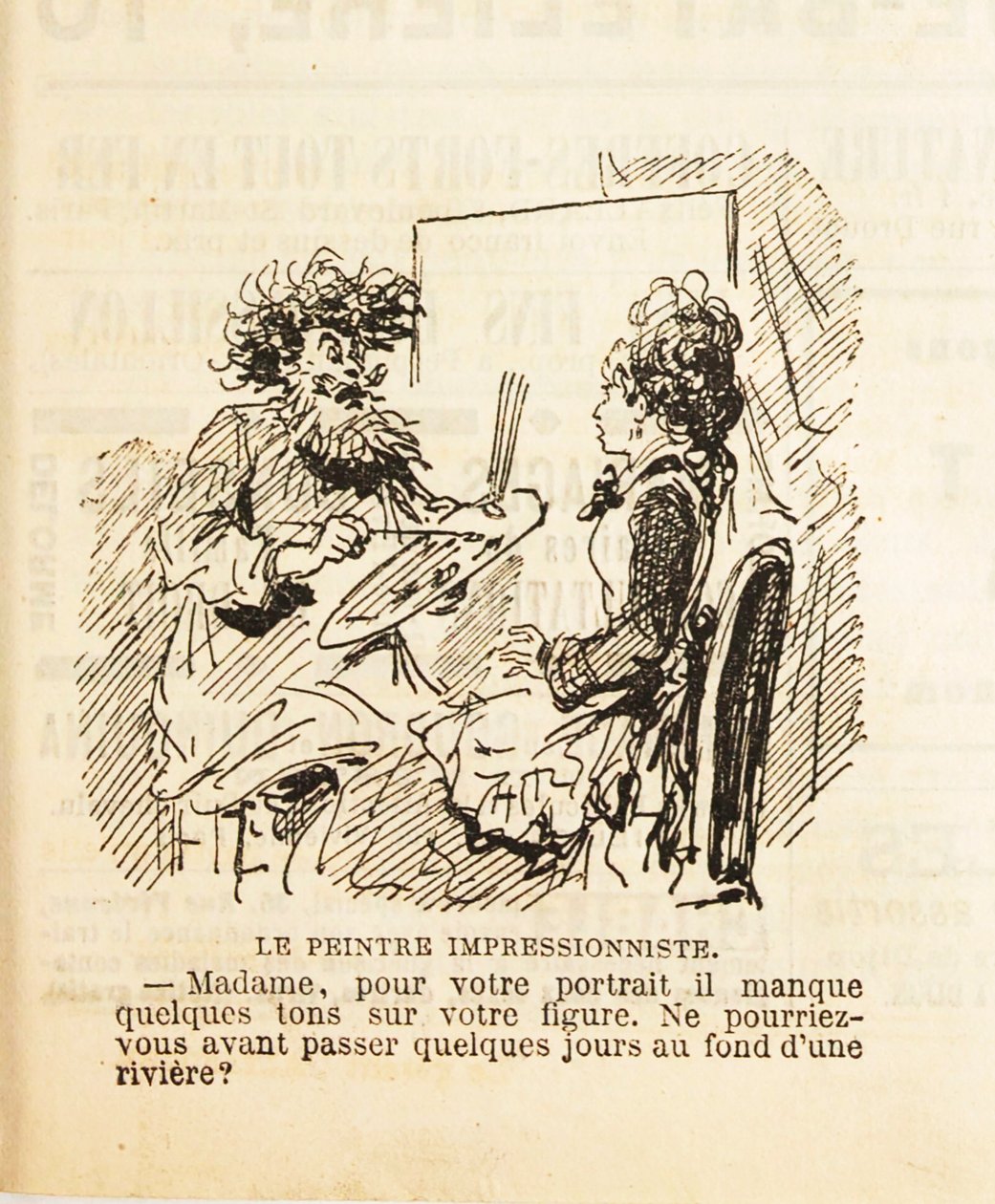 سيدتي ، بالنسبة إلى صورتك ، هناك بعض النغمات المفقودة على وجهك ... ، 1877. بواسطة شام