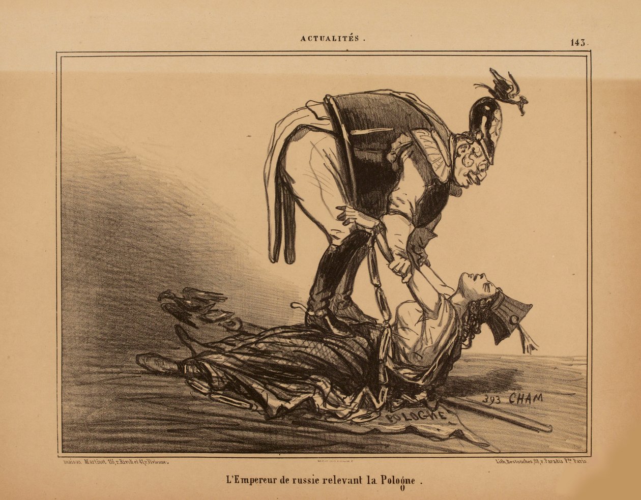 إمبراطور روسيا أعفى بولندا ، 1855. بواسطة شام