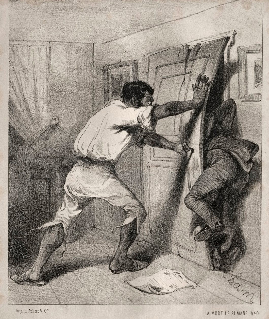 دائن في عجلة من امرنا ، 1840. بواسطة شام