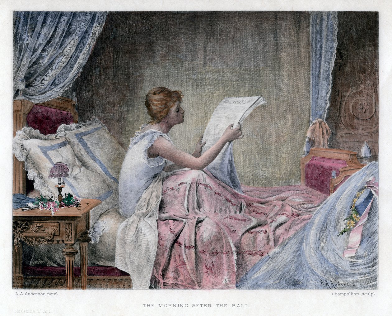 "The Morning after the Ball" أواخر القرن التاسع عشر. بواسطة شامبليون