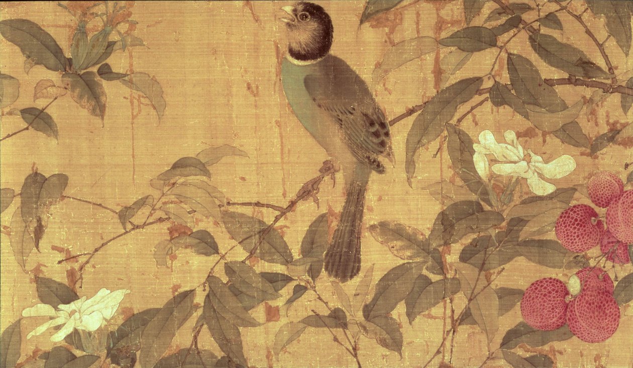 أضف 32 OA Birds and Flowers ، التفاصيل من التمرير الأفقي (الحبر والألوان على الحرير) بواسطة تشاو تشي