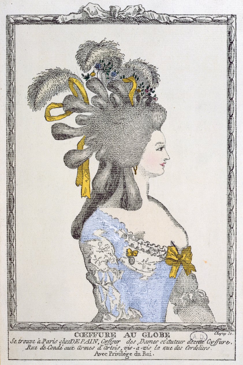 كوافير او جلوب c.1780 (نقش ملون) بواسطة تشابوي