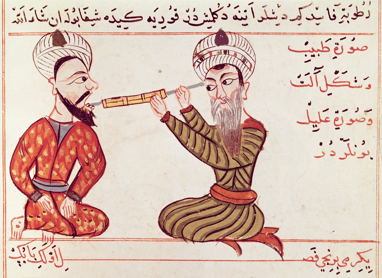 Ms Sup Turc 693 fol.28v للكي لألم الأسنان ، 1466 بواسطة شرف الدين