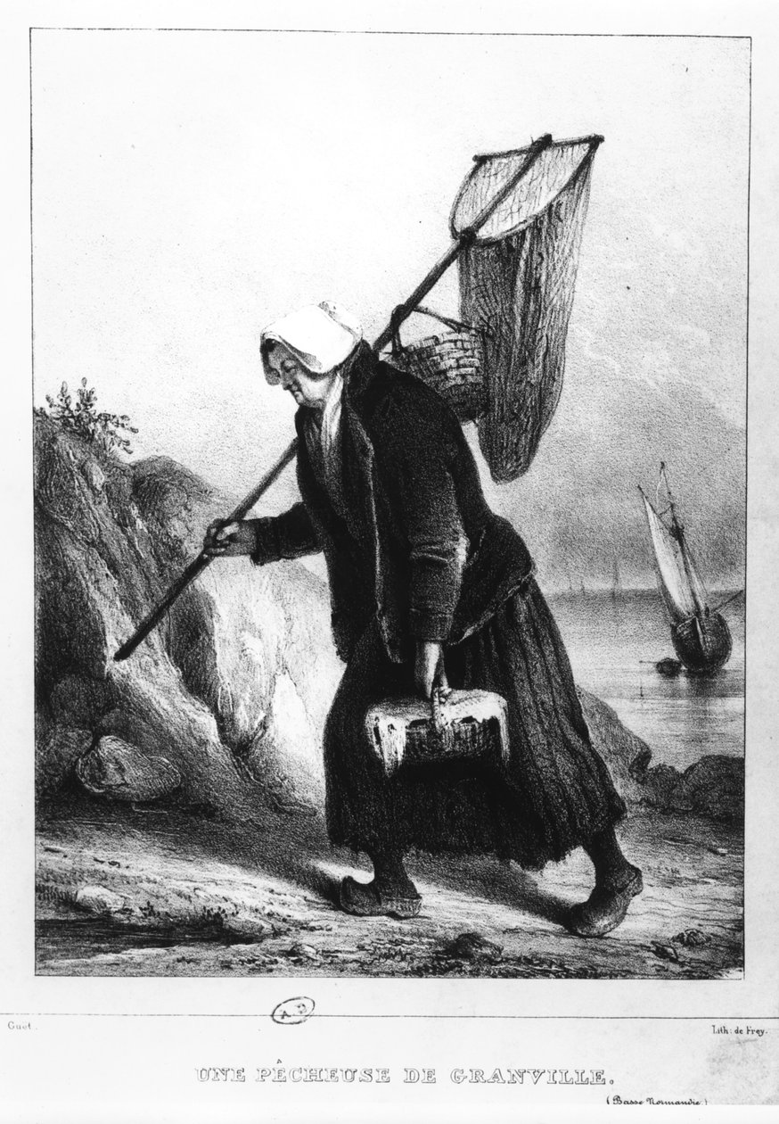 صياد سمك من جرانفيل ، نورماندي ، فرنسا ، c.1840 بواسطة شارلمان أوسكار جت