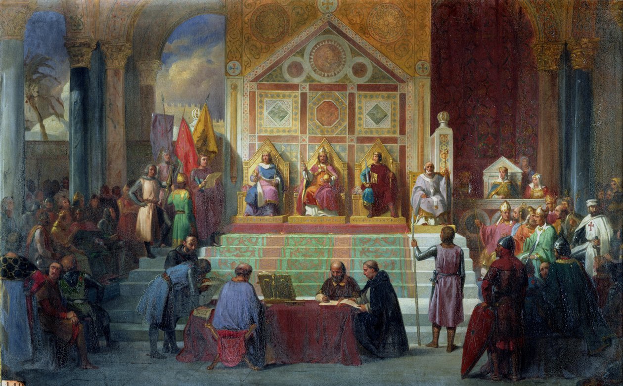 تجمع الصليبيين في بطليموس في 1148 ، 1840 بواسطة تشارلز ألكسندر ديباك