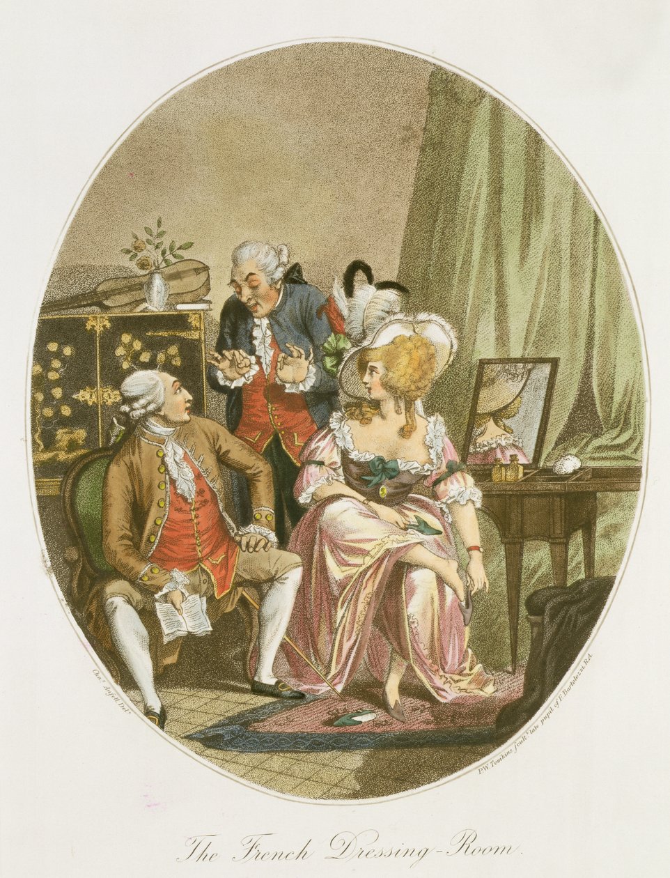 غرفة تبديل الملابس الفرنسية ، نقشها PW Tomkins (1760-1840) (أكواتينت) (انظر أيضًا 64848 و 64849 و 64850) بواسطة تشارلز أنسيل
