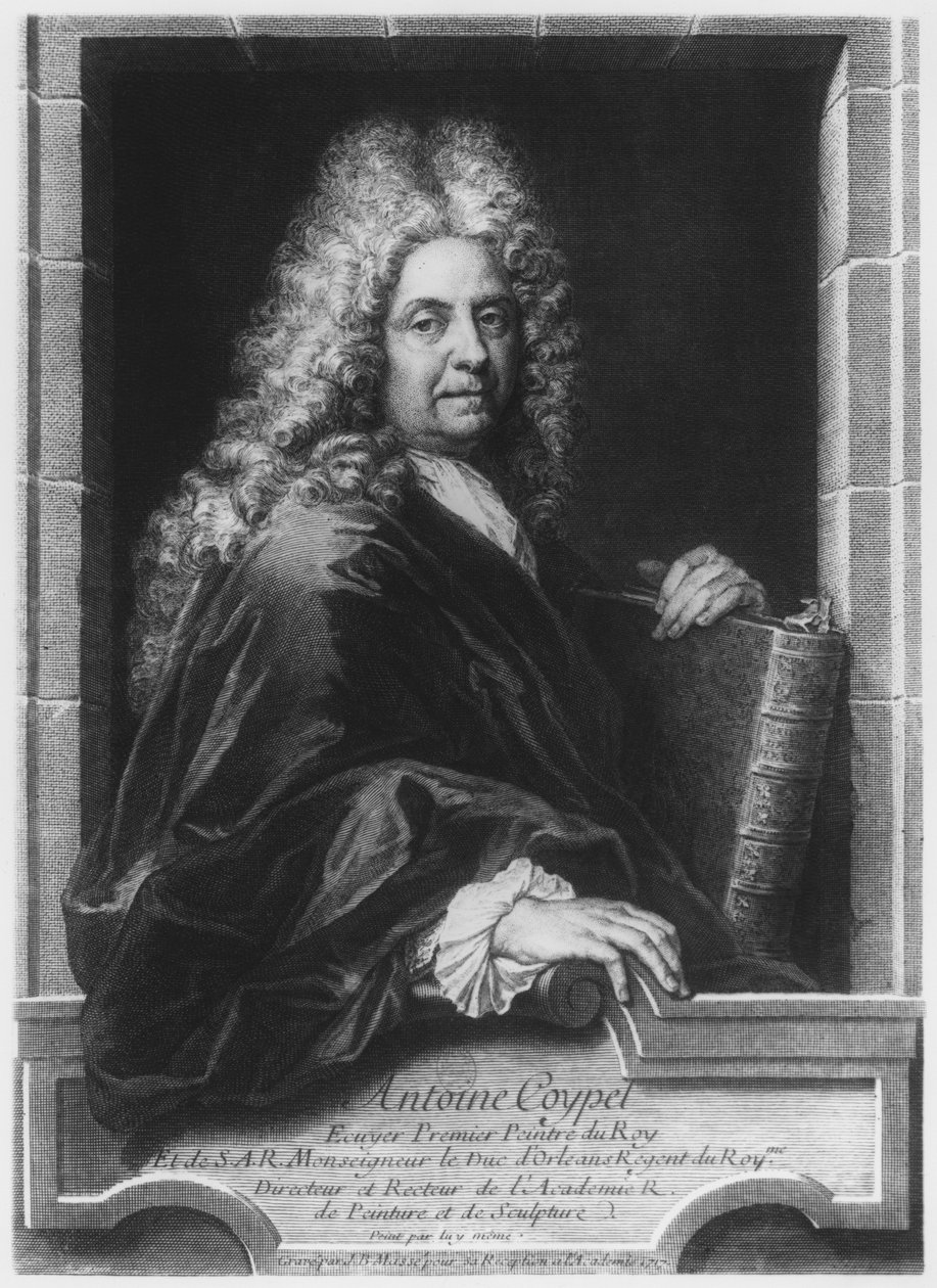 أنطوان كويبيل ، بعد صورة ذاتية ، منقوش بواسطة جان بابتيست ماسي (1687-1767) 1717 بواسطة تشارلز أنطوان كويبل