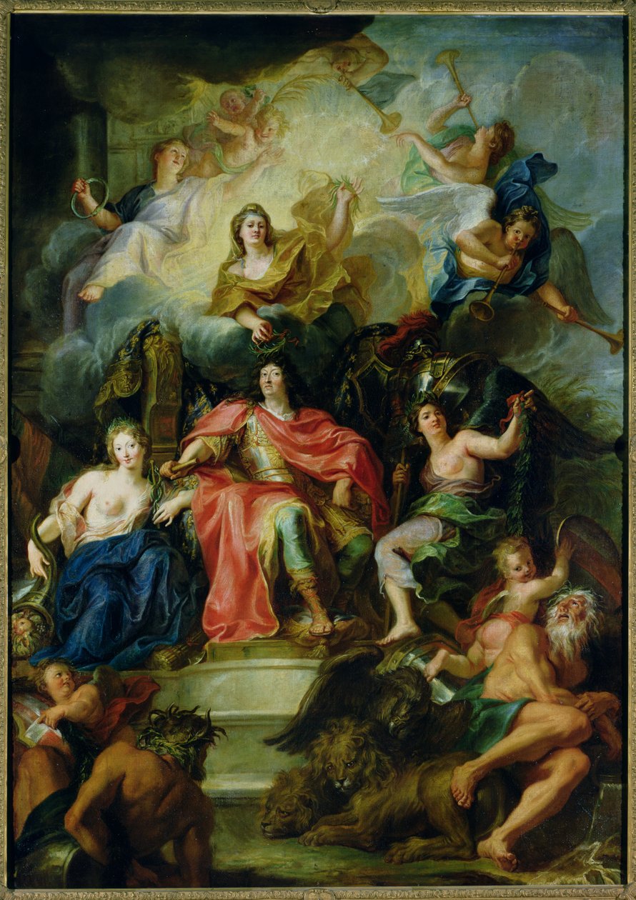 لويس الرابع عشر (1638-1715) توج بالمجد ، ج .1686 بواسطة تشارلز أنطوان كويبل
