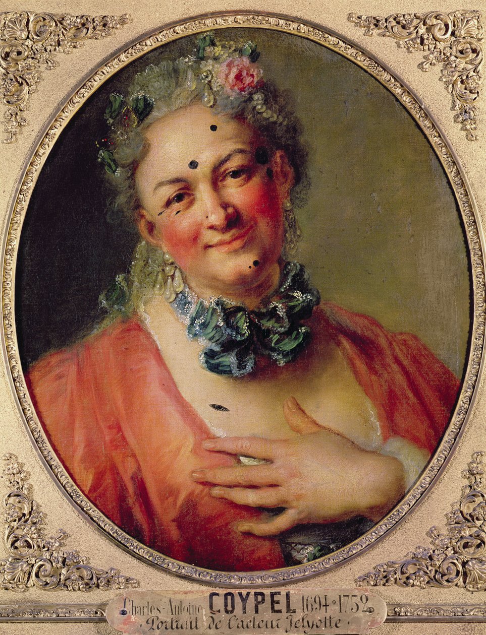 صورة المغني بيير دي جيليوت (1713-1797) في زي الإناث ، ج .1745 بواسطة تشارلز أنطوان كويبل
