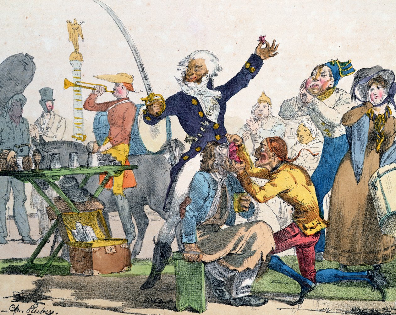 "وجع الأسنان" ، كاريكاتير من "ألبوم Comique de Pathologie" ، 1823 بواسطة تشارلز أوبري