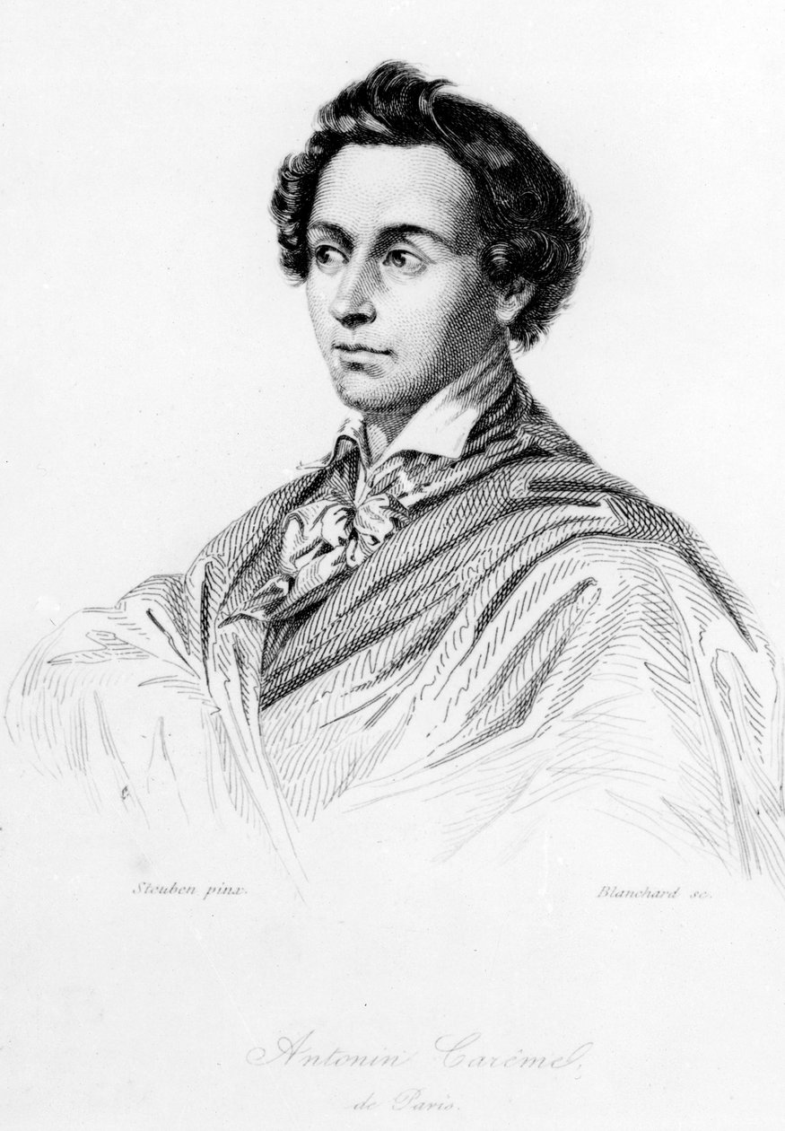 ماري أنطوان كاريمي ، واجهة إلى &39;l&39;Art de Cuisine Francaise&39; ، منقوشة بواسطة Blanchard ، 1833 بواسطة كارل فون ستوبين