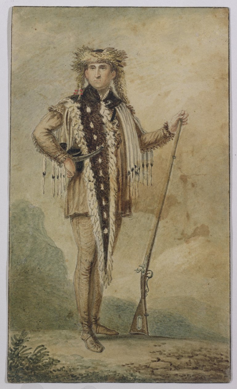الكابتن ميريويذر لويس ، 1807 (مرحاض فوق الجرافيت على الورق) بواسطة شارل بالتازار جوليان فيفريت دي سان مين