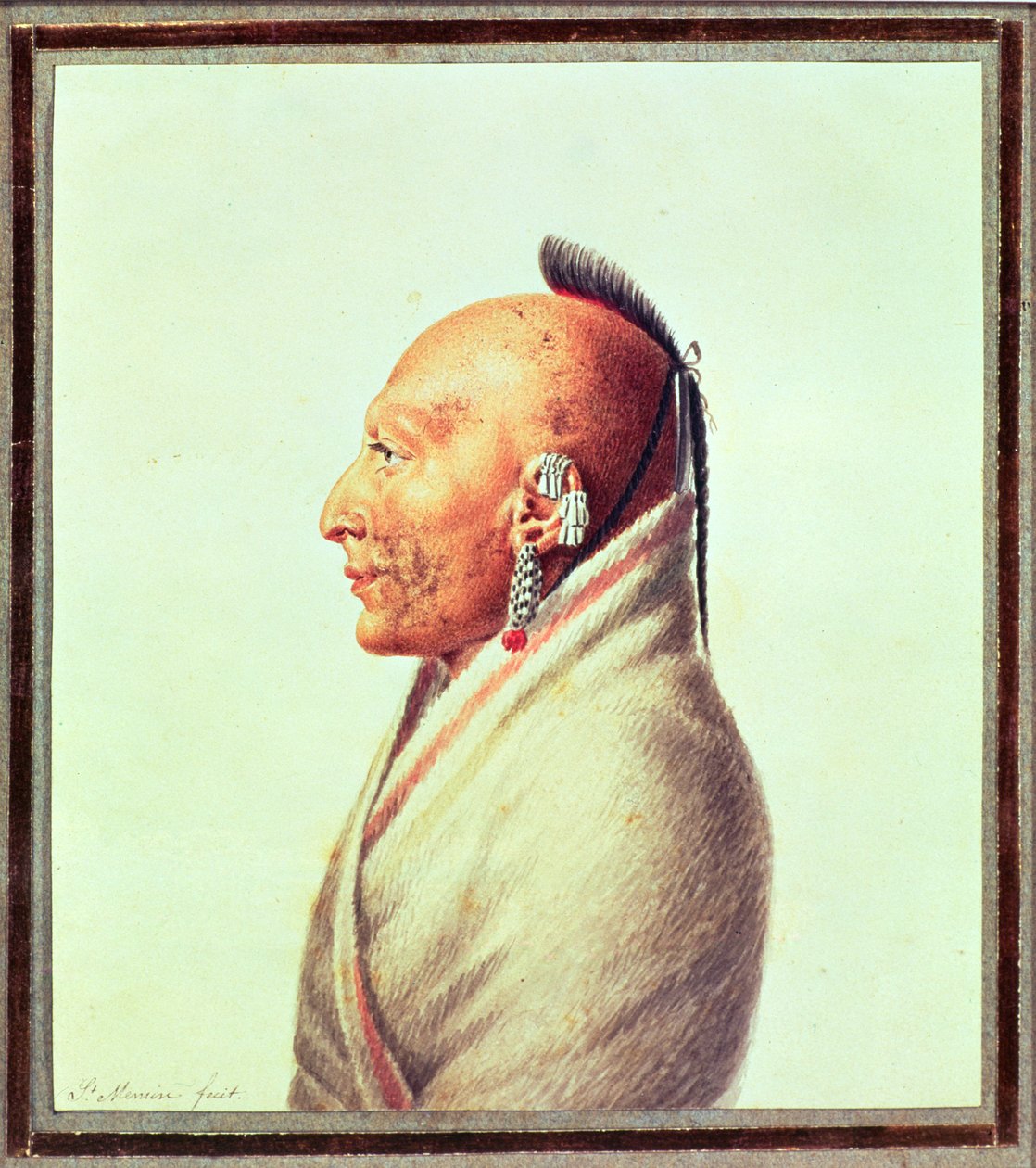 رئيس الهندي من Osages الصغير ، c.1807 بواسطة شارل بالتازار جوليان فيفريت دي سان مين