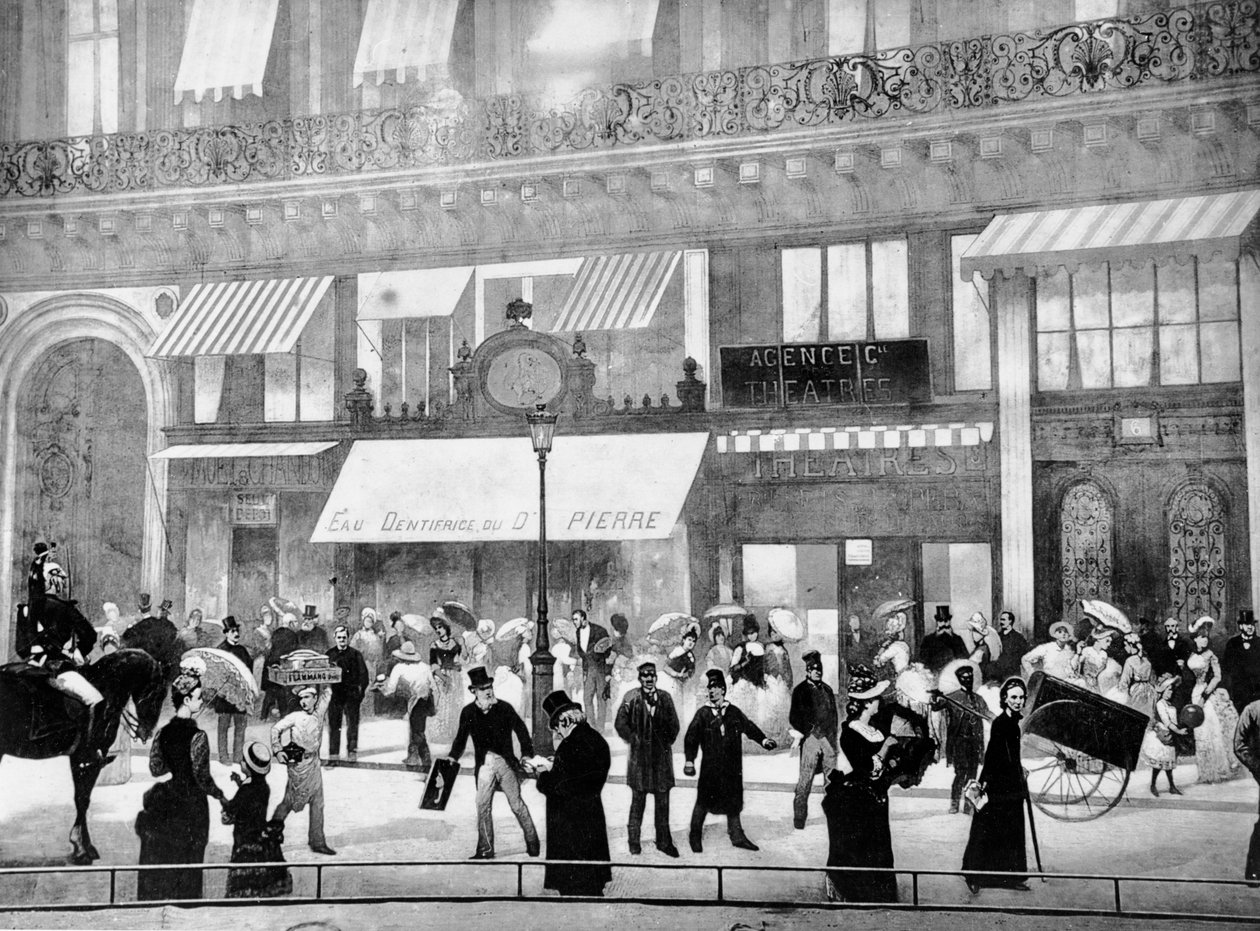 بوليفارد باريس ، تفاصيل بانوراما Le Tout Paris لمعرض الكون لعام 1889 بواسطة تشارلز كاستيلاني