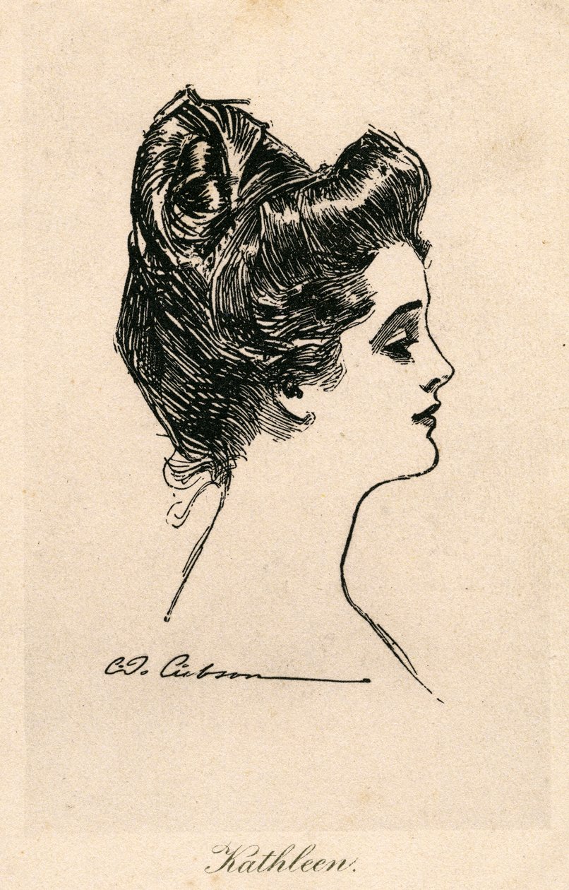 كاثلين ، فتاة جيبسون ، c.1900 بواسطة تشارلز دانا جيبسون