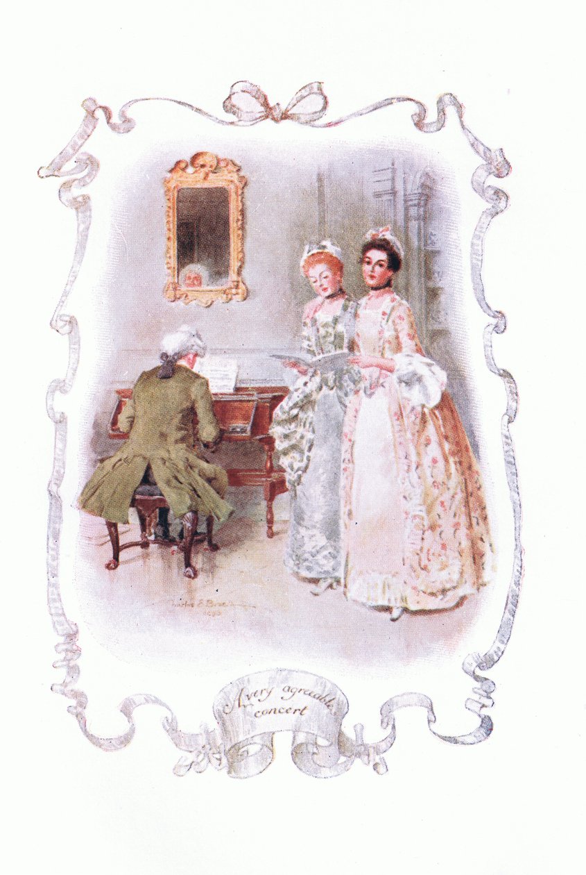 حفلة موسيقية مقبولة للغاية ، من The Vicar of Wakefield التي نشرتها JM Dent & Son Ltd ، 1920s بواسطة تشارلز إدموند بروك