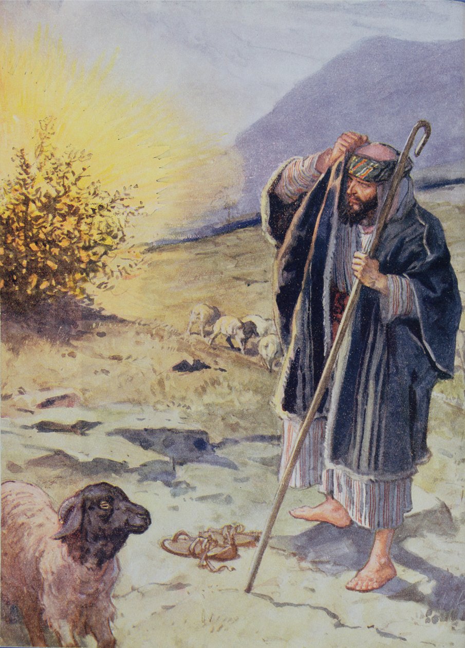 `` نما الخوف في قلب موسى &39;&39; ، توضيح من `` عبر الكتاب المقدس &39;&39; ، فينشر للنشر ، 1928 بواسطة تشارلز إدموند بروك