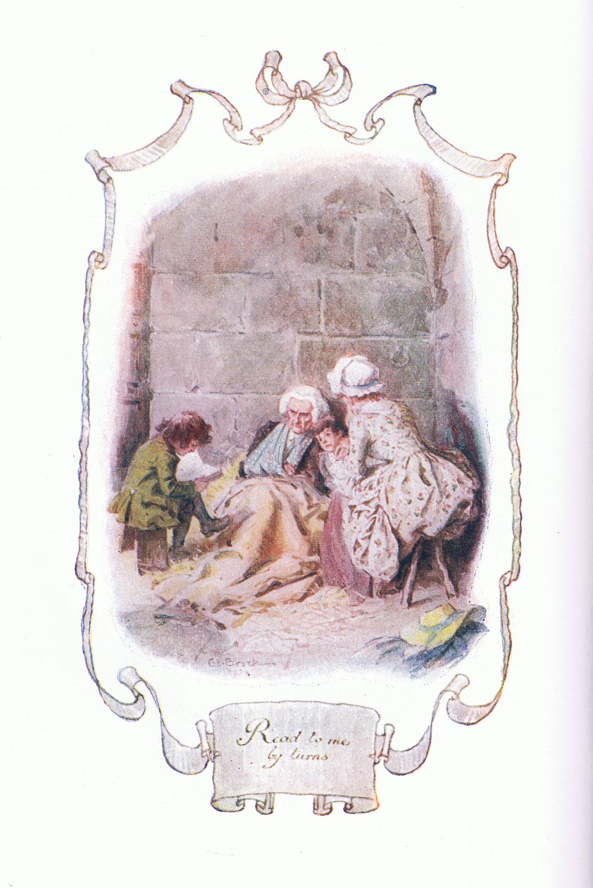 اقرأني بالتناوب ، من The Vicar of Wakefield الذي نشرته JM Dent & Son Ltd ، 1920s بواسطة تشارلز إدموند بروك