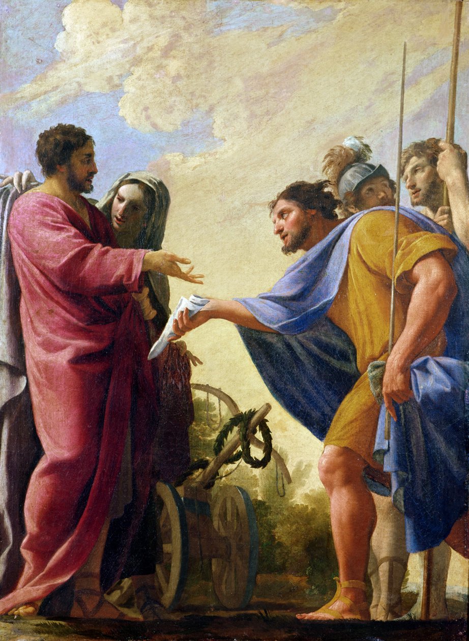 مشهد من حياة سينسيناتوس. سينسيناتوس يعود إلى محراثه المزين بزخرفة إكليل الغار ، 1799 بواسطة تشارلز فرانسوا بويرسون