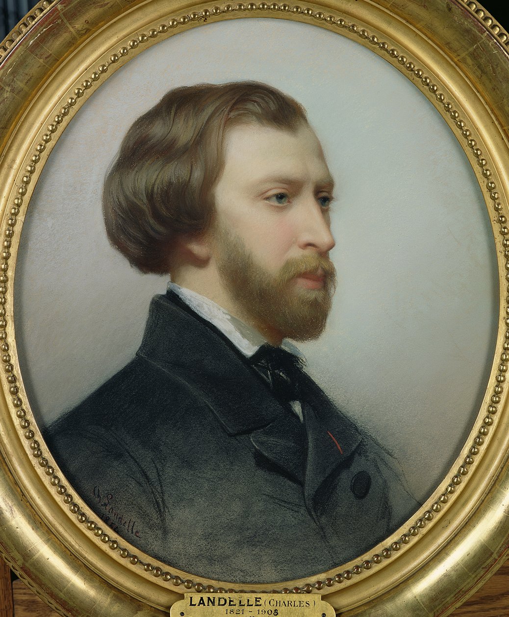 صورة لألفريد دي موسيت (1810-57) 1854 (باستيل على ورق) بواسطة تشارلز لانديل