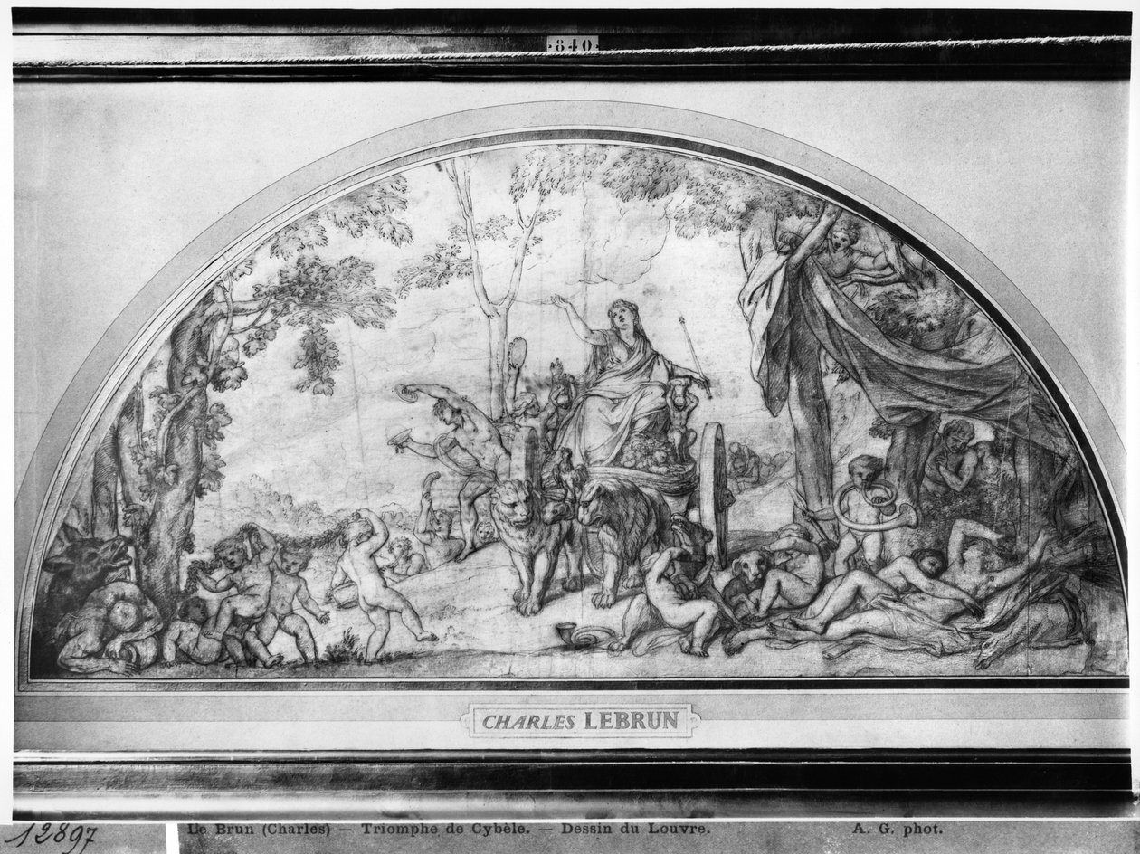 Cybele أو Reawakening of Earth ، c.1663 (قلم وحبر بني و pierre noire على ورق بيج) بواسطة تشارلز لو برون