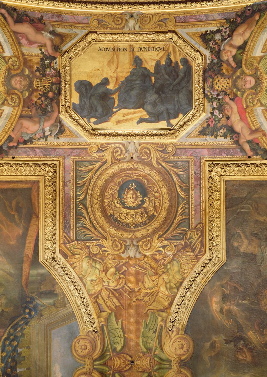 الاستحواذ على دونكيرك في عام 1662 ، لوحة السقف من Galerie des Glaces بواسطة تشارلز لو برون