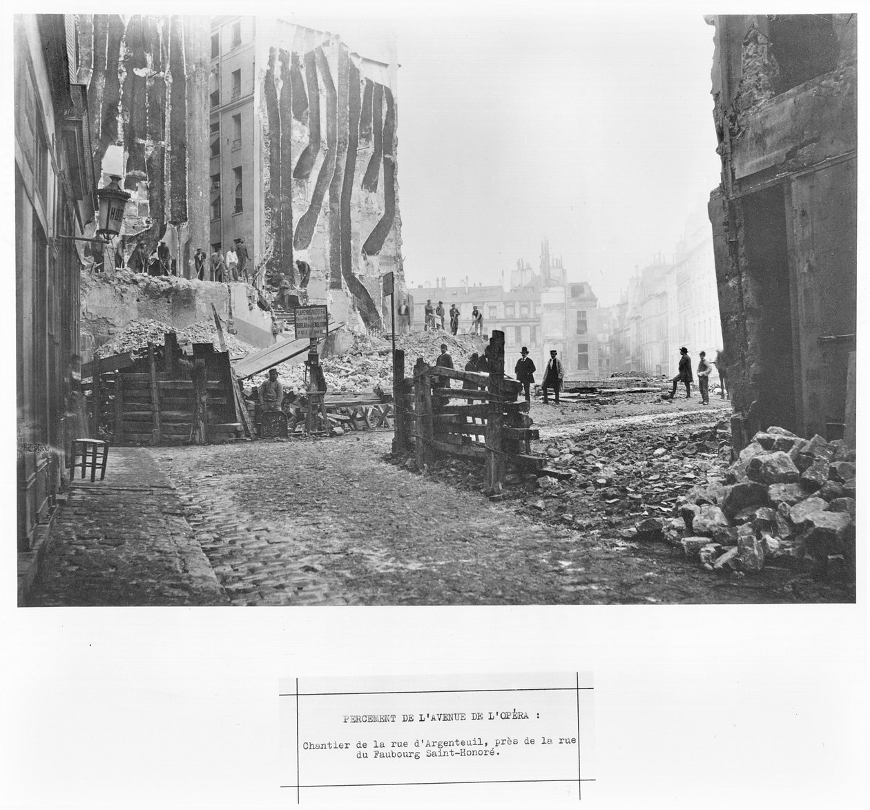بناء شارع de l&39;Opera ، موقع بناء شارع d&39;Argenteuil ، بالقرب من شارع Faubourg-Saint-Honore ، باريس ، 1858-78 بواسطة تشارلز مارفيل