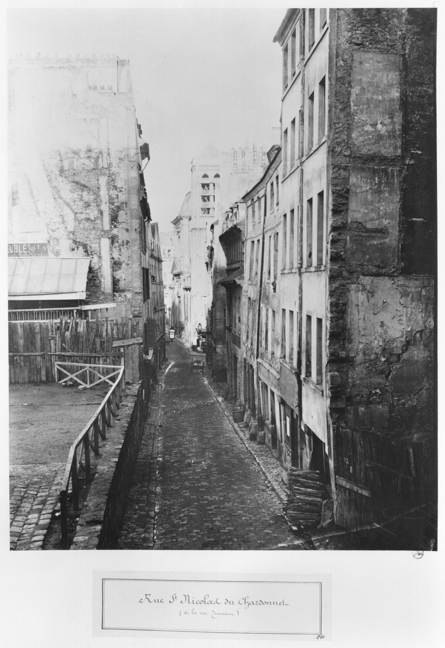 شارع سانت نيكولاس دو شاردونيه ، من شارع ترافيرسين ، باريس ، 1858-78 بواسطة تشارلز مارفيل