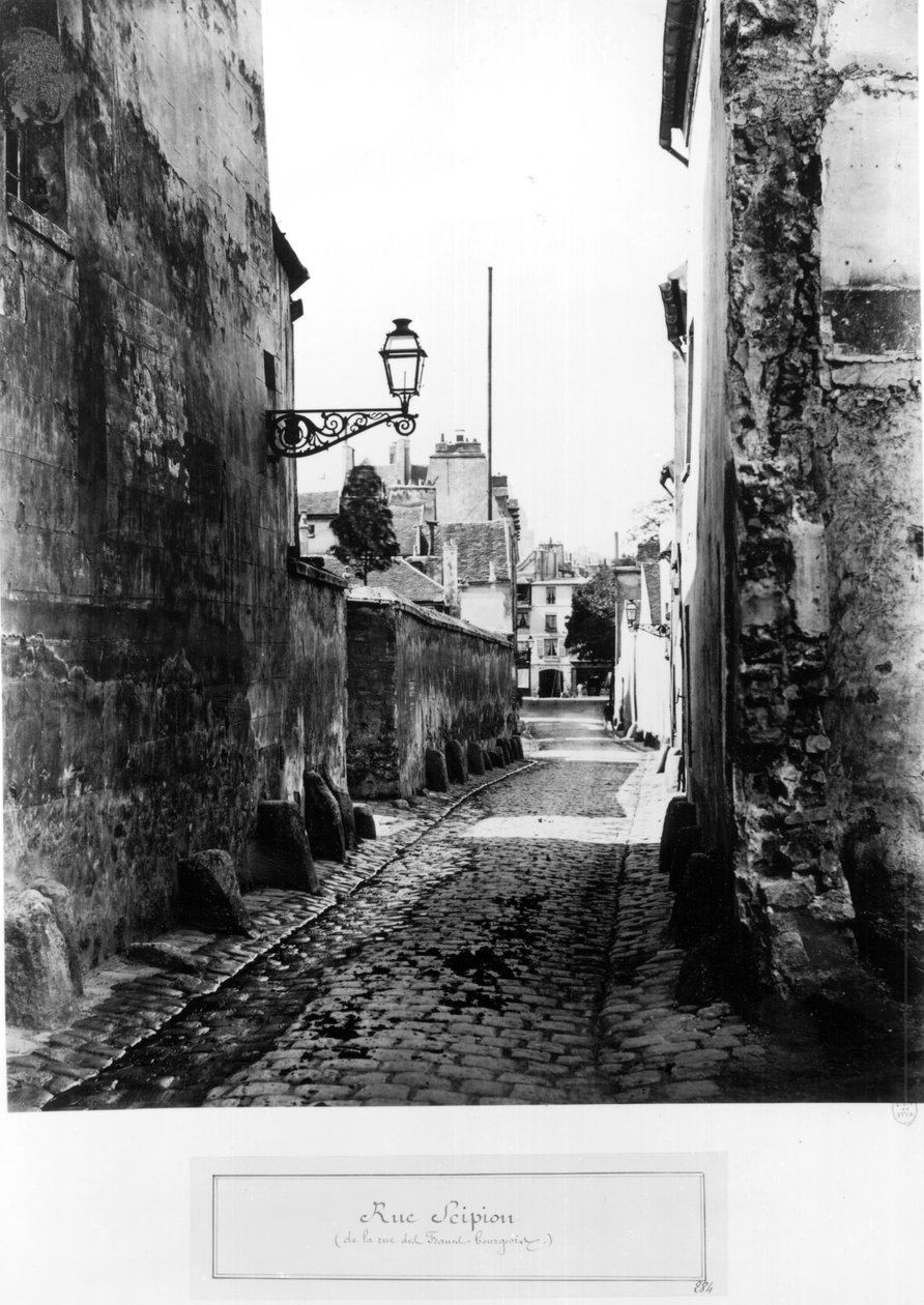 Rue de Scipion ، من Rue des Francs-Bourgeois ، باريس ، 1858-78 بواسطة تشارلز مارفيل