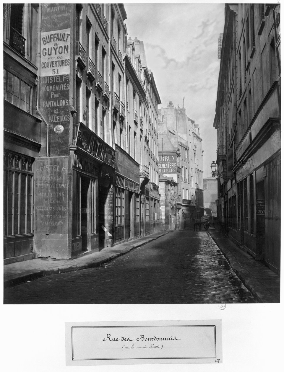 Rue des Bourdonnais (من rue de Rivoli) باريس 1858-78 بواسطة تشارلز مارفيل