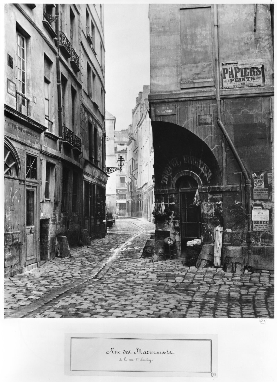 Rue des Marmousets ، من شارع Saint-Landry ، باريس ، 1858-78 بواسطة تشارلز مارفيل