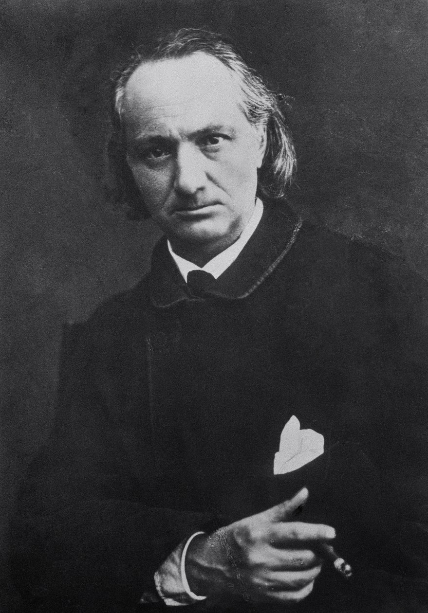 تشارلز بودلير (1821-67) مع سيجار ، 1864 (صور من وزن الجسم) بواسطة تشارلز نيت