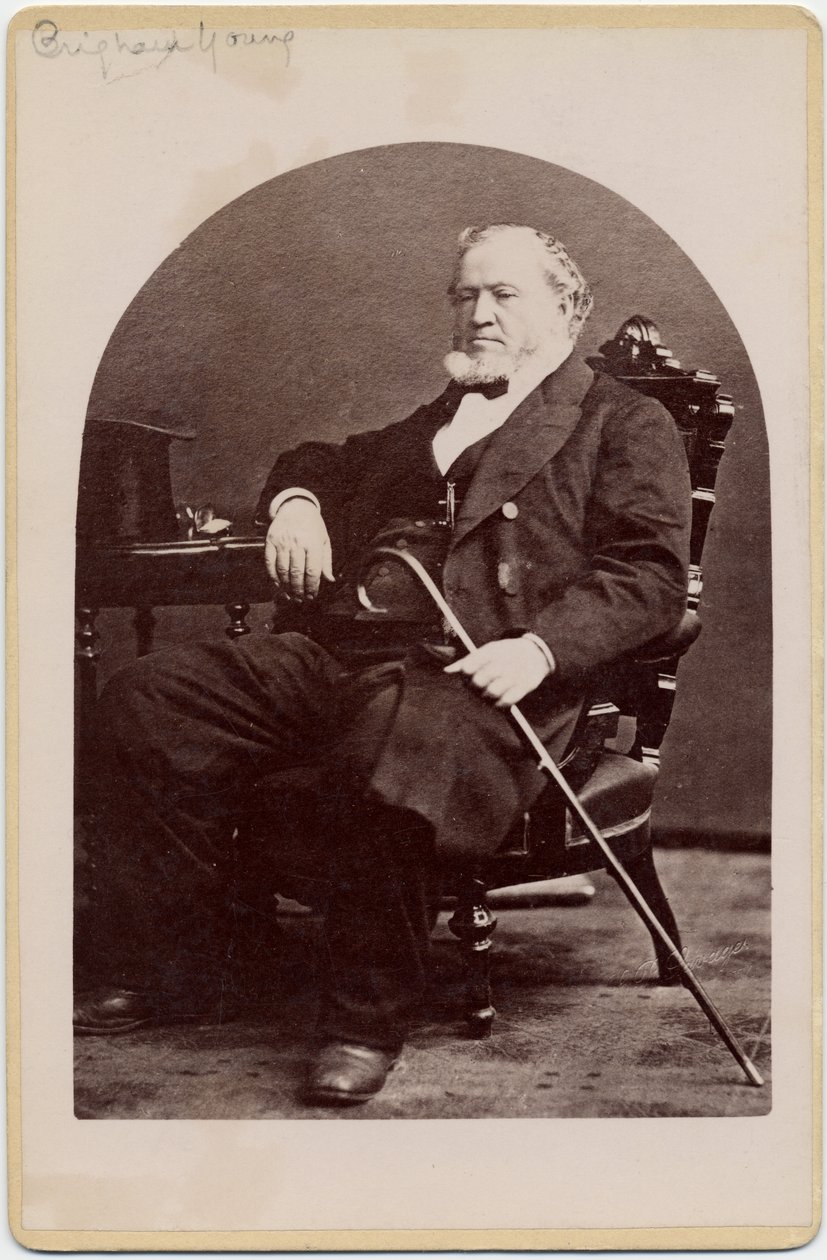 بريغهام يونغ (1801-1877) ، رئيس كنيسة يسوع المسيح لقديسي الأيام الأخيرة ، أو المورمون (طباعة زلال) بواسطة تشارلز روسكو سافاج
