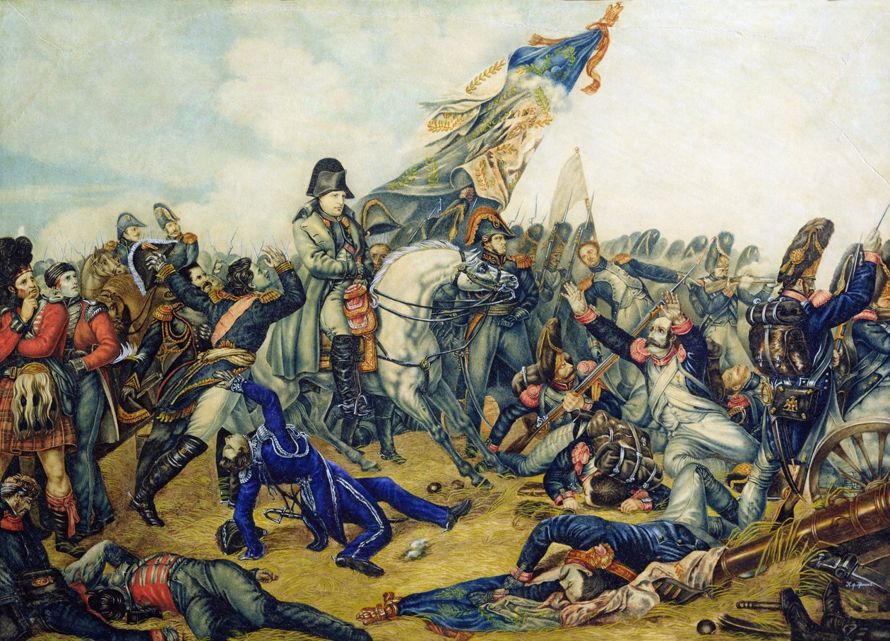 معركة واترلو عام 1815 ، 1831 (مرحاض وحبر على ورق) بواسطة تشارلز ستيبين